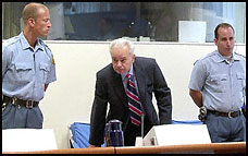 Slobodan Milosevic in Court